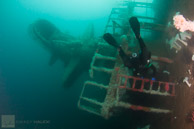 Conning Tower / Diver approaching HMCS Yukon's tower